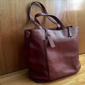 J.Crew all day brown leather tote bag